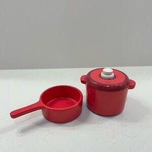 Melissa & Doug Deluxe Wooden Kitchen Accessory Play Set - Pot & Pan